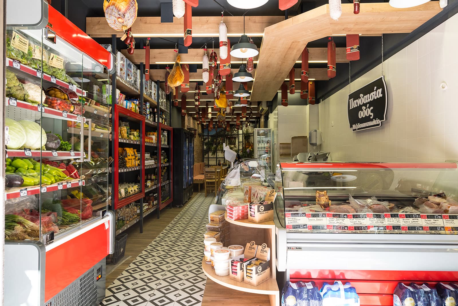 Pandaisia-Thessaloniki-2 Εξοπλισμός - ράφια για κατάστημα delicatesen στη Θεσσαλονίκη